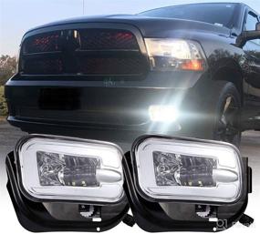 img 4 attached to 🚗 High-Quality Black LED Fog Light for Dodge Ram 1500 & 2500/3500 (2009-2012 & 2010-2018) Pickup Truck - Replacement Pair with Bracket