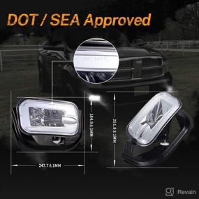 img 3 attached to 🚗 High-Quality Black LED Fog Light for Dodge Ram 1500 & 2500/3500 (2009-2012 & 2010-2018) Pickup Truck - Replacement Pair with Bracket