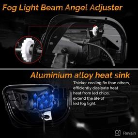 img 2 attached to 🚗 High-Quality Black LED Fog Light for Dodge Ram 1500 & 2500/3500 (2009-2012 & 2010-2018) Pickup Truck - Replacement Pair with Bracket