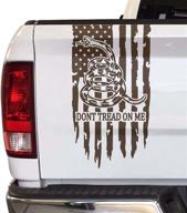 greenyef graphics dont tread on me gadsden flag distressed american usa us flag truck tailgate vinyl decal compatible with most pickup trucks rattlesnake decal (11&#34 exterior accessories logo