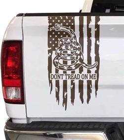 img 4 attached to Greenyef Graphics Dont Tread On Me Gadsden Flag Distressed American USA US Flag Truck Tailgate Vinyl Decal Compatible With Most Pickup Trucks Rattlesnake Decal (11&#34 Exterior Accessories