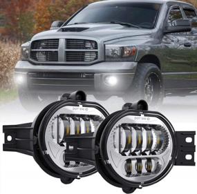 img 4 attached to XPCTD Upgraded LED Fog Lights Passing Lamps For Dodge Ram 1500 2500/3500 2002 2003 2004 2005 2006 2007 2008 2009 Durango 2004-2006 Truck Chrome