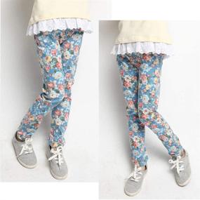 img 1 attached to Elastic Cotton Leggings Skinny Trousers Girls' Clothing ~ Leggings