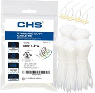 🔗 chs zip ties 4 inch clear: pack of 500 pcs for home, office, workshop, garden and farm use - multiple-purpose ties wraps with 18lb tensile strength logo