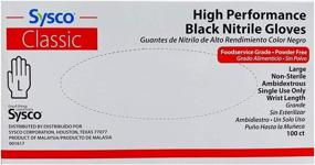 img 3 attached to 🧤 Premium Black Nitrile Powder-Free Gloves - Box of 100 (Size: Large)