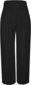 img 1 attached to Women'S Plus Size Palazzo Pants With Pockets - Stylish High Waisted Wide Leg Trousers