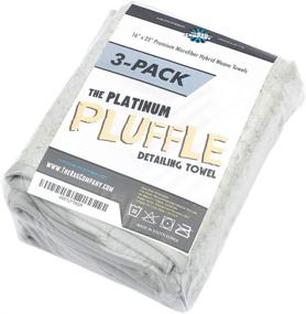 img 1 attached to 🔍 The Rag Company Platinum Pluffle Microfiber Detailing Towels - Professional Korean 70/30 Blend, Plush Waffle Weave, 480gsm, 16in x 24in, Ice Grey (3-Pack) - Top-Quality Towels for Superior Detailing