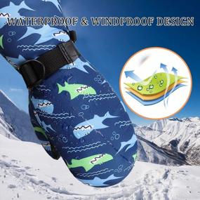 img 1 attached to Kids Ski Gloves Toddler Girls Boys Waterproof Mittens Winter Snow 0-6 Years