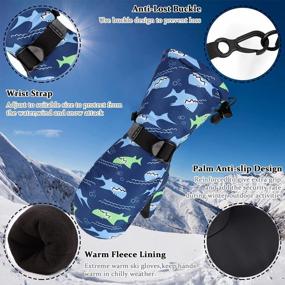 img 2 attached to Kids Ski Gloves Toddler Girls Boys Waterproof Mittens Winter Snow 0-6 Years