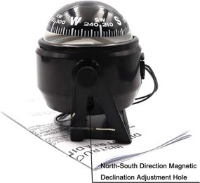 img 1 attached to Морской компас на приборной панели от DETUCK — устанавливаемый на лодке компас с ночным освещением для улучшенной навигации