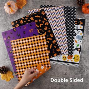 img 2 attached to 60 Sheet Halloween Pattern Craft Paper Set - A5 Size Decorative Origami For Card Making & Scrapbooking, 12 Designs!
