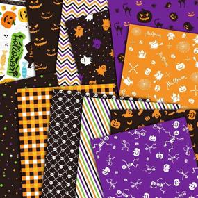 img 3 attached to Набор из 60 листов бумаги для рукоделия на Хэллоуин - размер A5, декоративное оригами для изготовления открыток и скрапбукинга, 12 дизайнов!