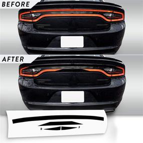 img 3 attached to Tail Light Accent Blackout Precut Vinyl Wrap Overlay Kit V2 Compatible With Dodge Charger 2015 2016 2017 2018 2019 2020 - Chrome Dark Black Grey