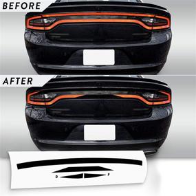 img 3 attached to Задний фонарь Accent Blackout Precut Vinyl Wrap Overlay Kit V2, совместимый с Dodge Charger 2015 2016 2017 2018 2019 2020 - хром темно-черный серый