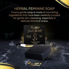 img 3 attached to FIVONA Black Yoni Soap Herbal Bar - Natural Ingredients Gold Flower For Feminine Wash And Whole Body Gentle Cleanse (5.3 Oz)