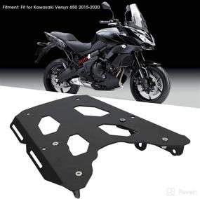 img 1 attached to 🏍️ Akozon мотоцикл задний багажник для Kawasaki Versys 650 2015‑2020 - прочная углеродистая стальная опорная рама | Увеличьте потенциал вашего Versys 650 с комбинацией индивидуально подходящей держателя грузов и багажной стойки для оптимальной вместительности.