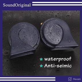 img 1 attached to SoundOriginal DL168-A 410Hz Loud One Car Hron 12 Volt Low Tone Horn Electric Horn For Golf Truck Car Motorcycle Etc