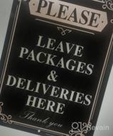 img 1 attached to Faittoo Please Leave Packages And Deliveries Here Sign, 2-Pack 14 X 10 Inch Reflective Aluminum Sign, UV Protected And Weatherproof, Durable Ink, Easy To Install And Read, Indoor/ Outdoors Use review by Phillip Brown