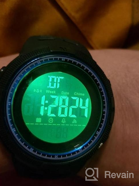 img 1 attached to Tonnier Men'S Outdoor Sports Watch: Dual Time, Stopwatch, Waterproof, LED Backlight & PU Band review by Jamie Mason