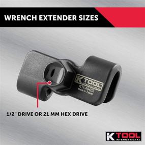 img 2 attached to KTI Universal Wrench Extender Adaptor; 1/2 Inch Drive, Heat Treated Drop Forged Body, Extendable for Enhanced Leverage on Tough Nuts and Bolts; KTI49403