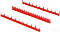 ernst manufacturing 6010t-red screwdriver rail set with tape - 20 tool kit in vibrant red логотип