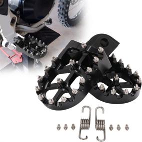 img 4 attached to 🏍️ JFG RACING Black CNC Dirt Bike Foot Pegs for 65-1290 SX SXF EXC EXCF XC XCF XCW ENDURO ADVENTURE FREERIDE SUPER MOTO OFF ROAD - Improved SEO