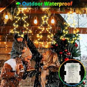 img 1 attached to Christmas Window Lights 3 Pack Battery Operated LED Tree Light 8 Modes Timer Fairy Hanging Light, Outdoor Waterproof Decor For Home Xmas Porch Holiday Party Indoor Fireplace Decoration (Warm White)