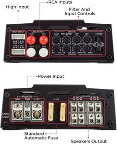 img 2 attached to DS18 CANDY-X4B Amplifier in Black - Class D, 4 Channels, 1600 Watts Max, Digital, 2/4 Ohm - Compact Mini Ampflier for Car Audio System