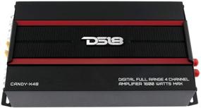 img 1 attached to DS18 CANDY-X4B Amplifier in Black - Class D, 4 Channels, 1600 Watts Max, Digital, 2/4 Ohm - Compact Mini Ampflier for Car Audio System