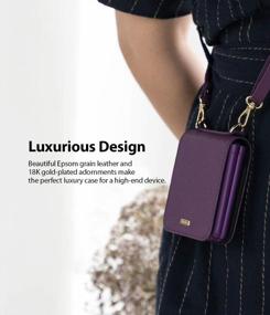 img 1 attached to Genuine Leather Crossbody Case For Galaxy Z Flip 5G - Ringke Folio Signature Designed Purple