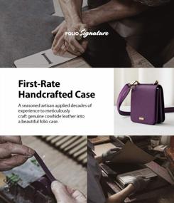 img 2 attached to Genuine Leather Crossbody Case For Galaxy Z Flip 5G - Ringke Folio Signature Designed Purple