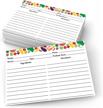 321done recipe cards fruit and vegetable (set of 50) 4" x 6" - thick double sided premium card stock - made in usa - fruits and vegetables logo