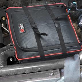 img 3 attached to 🔴 Ultimate Weather Resistant Maverick X3 Under Seat Storage Bag - Red Piping, Compatible with Can AM Maverick X3 2017-2021