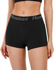 img 3 attached to Women'S Roadbox Compression Volleyball Shorts With Pockets - Cool Dry For Running, Workout, Yoga, Cycling, Swimming And Dance
