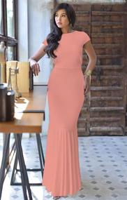 img 3 attached to 👗 Stylish KOH Evening Cocktail Bridesmaids Fishtail Dresses for Women's Clothing