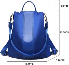 img 2 attached to Charmore Women'S Waterproof Nylon Backpack Purse Schoolbag Anti-Theft Rucksack Shoulder Bag