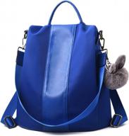 charmore women's waterproof nylon backpack purse schoolbag anti-theft rucksack shoulder bag logo