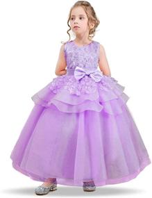 img 2 attached to 👗 NNJXD Sleeveless Princess Embroidery Pageant Girls' Dresses