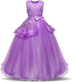 img 4 attached to 👗 NNJXD Sleeveless Princess Embroidery Pageant Girls' Dresses