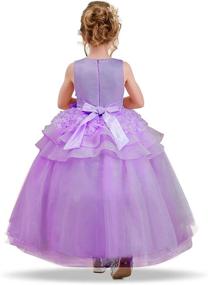 img 1 attached to 👗 NNJXD Sleeveless Princess Embroidery Pageant Girls' Dresses