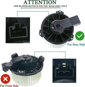 img 3 attached to 2009-2015 Honda Pilot Rear Side A/C Heater Blower Motor Fan Assembly: Efficient Cooling & Heating Solution