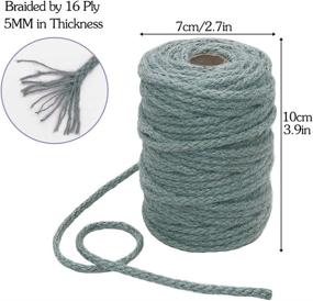 img 2 attached to 🌿 Versatile Vivifying 5mm Jute Rope: A 98 Feet Natural Braided Jute Macrame Cord for Garden, Gifts, and DIY Crafts (Gray)