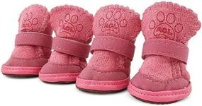 img 1 attached to Stay Pawsitive in Winter: Asobilor Dog 🐾 Shoes Booties for Comfy, Warm, and Slip-Proof Snow Walks!