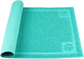 img 4 attached to Flexible And Easy-To-Clean Pet Feeding Mat For Dogs And Cats - Large 24"X16" Non-Slip Waterproof Mat In Green By Darkyazi
