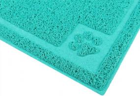 img 1 attached to Flexible And Easy-To-Clean Pet Feeding Mat For Dogs And Cats - Large 24"X16" Non-Slip Waterproof Mat In Green By Darkyazi