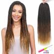 18 inch senegalese twist crochet hair: 8 packs of 35 stands/pack for black women with small crochet braids, hot water setting, and natural ends - perfect crochet braiding hair for stunning looks! logo