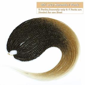 img 1 attached to 18 Inch Senegalese Twist Crochet Hair: 8 Packs Of 35 Stands/Pack For Black Women With Small Crochet Braids, Hot Water Setting, And Natural Ends - Perfect Crochet Braiding Hair For Stunning Looks!