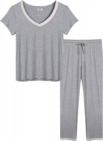 img 4 attached to Women'S Bamboo Pajamas Set: Cooling, Ultra Soft Sleepwear In S-XXL - Joyaria