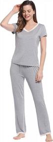 img 1 attached to Women'S Bamboo Pajamas Set: Cooling, Ultra Soft Sleepwear In S-XXL - Joyaria