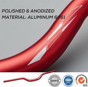 img 2 attached to Red Aluminum Alloy 6061 MTB Riser Handlebar - 31.8Mm Diameter, 50Mm Rise, 780Mm Width By Corki Cycles Topo